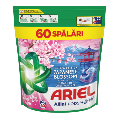 Detergent Rufe - ARIEL Detergent de Rufe Capsule Allin1 Editie Limitata Japanese Blossom 60 buc