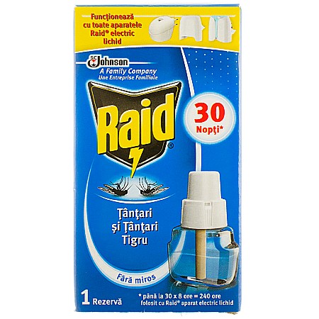Combaterea Insectelor Daunatoare - RAID Rezerva Lichid Anti-Tantari pt Aparat Electric 21ml (30 Nopti)