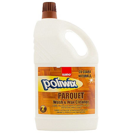 SANO Poliwix Detergent pt Parchet cu Ceara Naturala 2 L