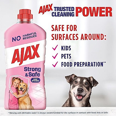 AJAX Strong & Safe Solutie Pardoseli PET Friendly 1000 ml [1]