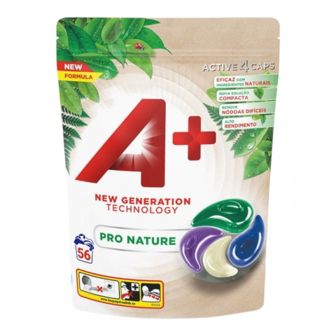 Tablete & Capsule - A+ Ariel Detergent Capsule Active 4 Regular Hipoalergenic PRO NATURE 56 buc