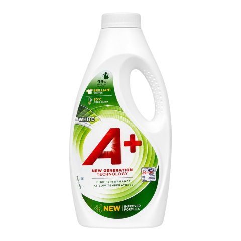 Detergent Rufe - A+ Ariel Detergent Lichid White 1.35 L (39 Spalari)