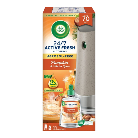 Noutati - AIRWICK Aparat Odorizant Camera+Rezerva Fara Aerosoli Pumpkin Spice & Everything Nice 228 ml
