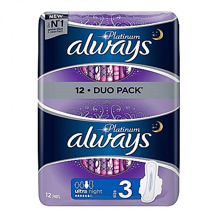 Ingrijire intima - ALWAYS Absorbante Platinum Ultra Night 12 buc Marimea 3