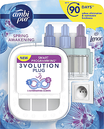 Odorizante - AMBI PUR Aparat Odorizant Camera Priza+Rezerva 3Volution Lenor Spring Awakening 20 ml