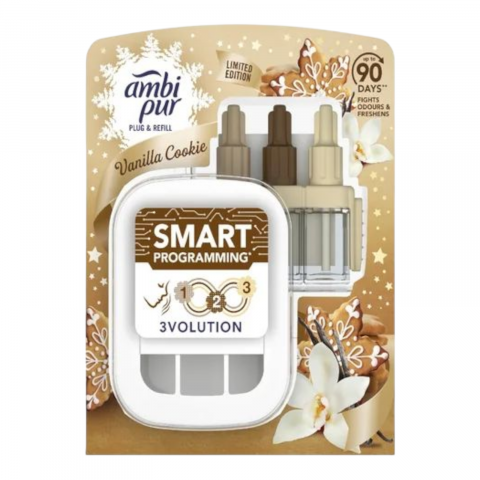 Odorizante - AMBI PUR Aparat Odorizant Camera Priza+Rezerva 3Volution Vanilla Cookie 20 ml