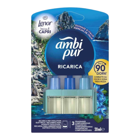 Camera - AMBI PUR Rezerva Odorizant Priza 3Volution Lenor Breeze of Capri 20 ml
