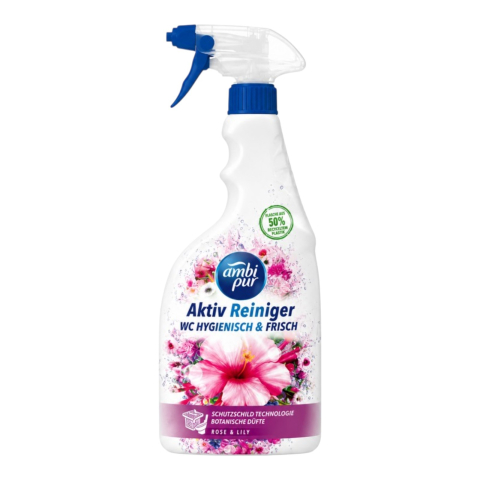 Produse de uz casnic - AMBI PUR Spray pt Curatat Vasul de Toaleta Rose & Lily 750 ml