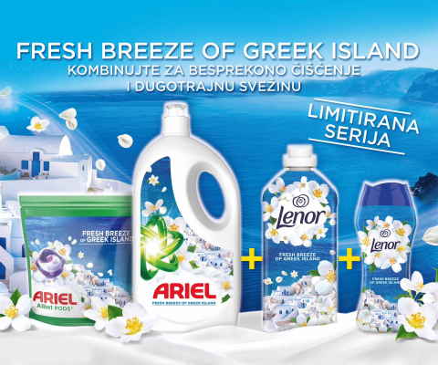 ARIEL Detergent Capsule Allin1 Fresh Breeze of Greek Island 60 buc [1]