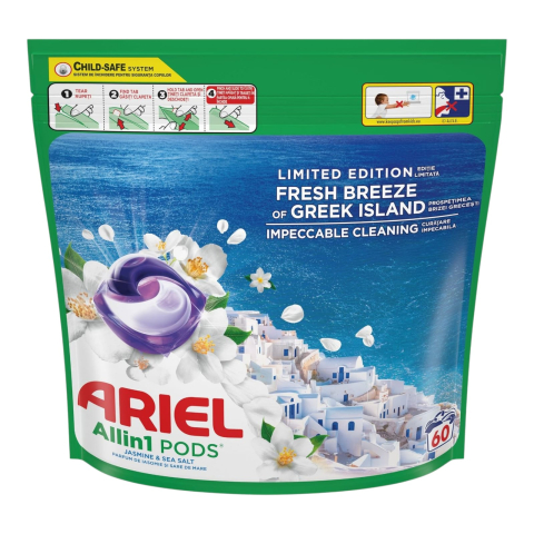 Noutati - ARIEL Detergent Capsule Allin1 Fresh Breeze of Greek Island 60 buc