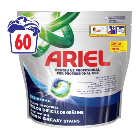 Tablete & Capsule - ARIEL Detergent Capsule Professional Allin1 Pods REGULAR 60 buc