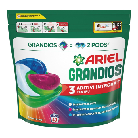 Detergent Rufe - ARIEL GRANDIOS Detergent Capsule COLOR 40 buc