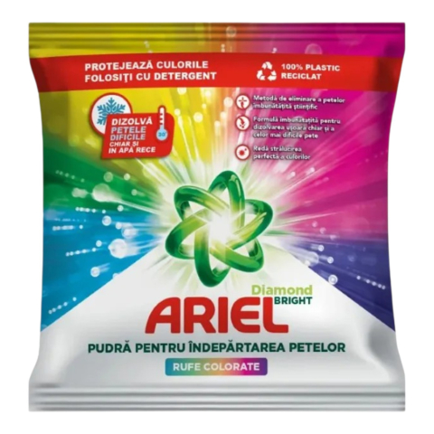 Detergent Rufe - ARIEL Ultra Oxi Pudra Indepartare Pete Haine Color 150g