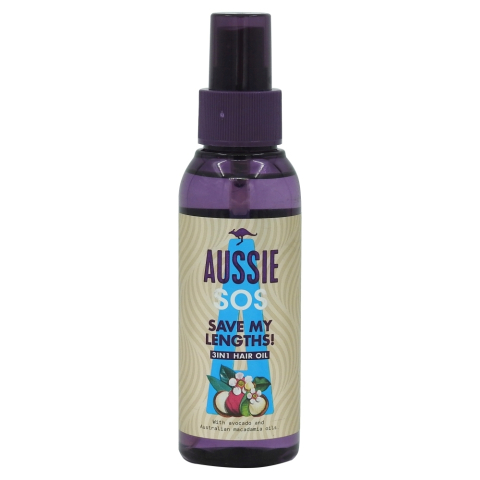 AUSSIE SOS Ulei pt Par 3in1 cu Ulei de Avocado & Ulei de Macadamia 100 ml