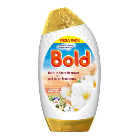 Noutati - BOLD Detergent Gel Universal Iasomie & Cedru Alb 1056 ml (32 spalari)
