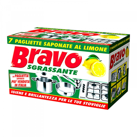 Bucatarie - BRAVO Sgrassante Bureti de Vase Degresanti cu Aroma de Lamaie set 7 buc