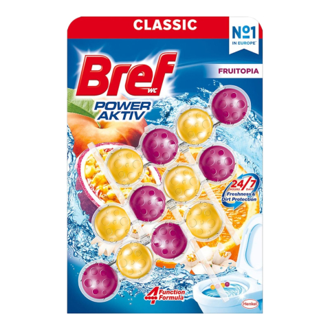 Baie - BREF Classic Power Aktiv Odorizant Toaleta Frutopia 3 x 50 g