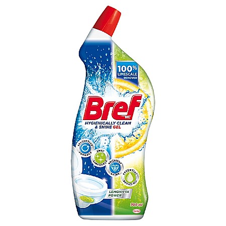 Produse de uz casnic - BREF Shine Gel Lemon Dezinfectant Toaleta 700 ml
