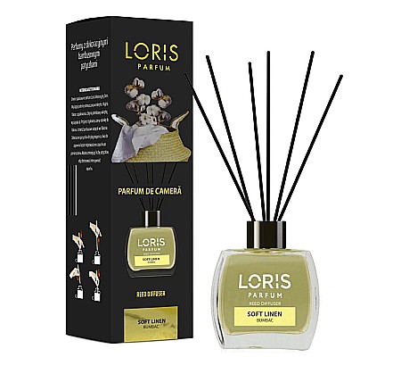 LORIS Odorizant cu Betisoare 120 ml - LORIS Odorizant Camera cu Betisoare SOFT LINEN 120 ml