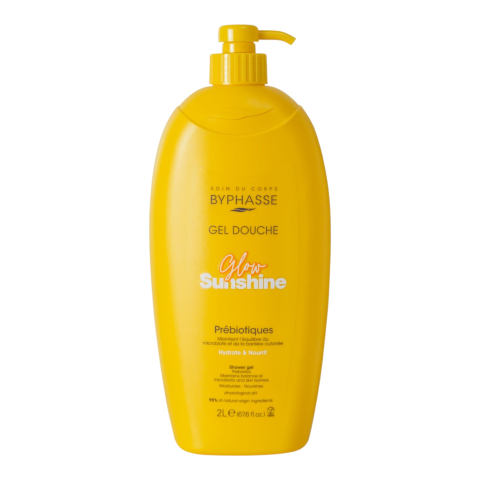 Noutati - BYPHASSE Gel de Dus cu Pompa Prebiotic Glow Sunshine 2000 ml