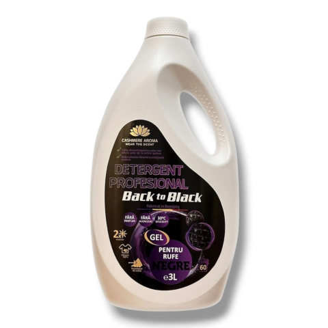 Detergent Rufe - CASHMERE AROMA Detergent Profesional de Rufe Negre Back to Black ( Fara Parfum) 3L