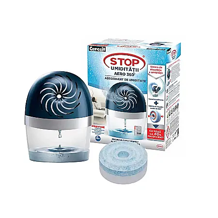 CERESIT Aero 360 Absorbant de Umiditate Aparat Albastru + 1 Rezerva 450g [1]