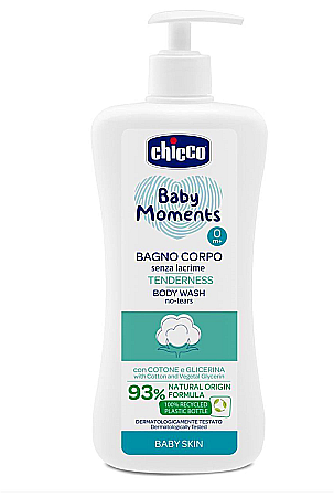 Cosmetice copii - CHICCO Gel de Dus Fara Lacrimi Baby Moments Baby Skin Tenderness 500ml 0 luni+