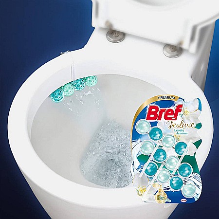 BREF Premium Deluxe Odorizant Toaleta Lovely Jasmine 3 x 50 g [1]