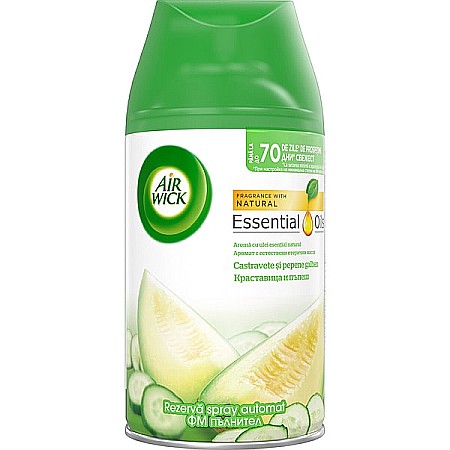 Odorizante - AirWick Rezerva Odorizant Camera Essential Oils Castravete & Pepene 250 ml