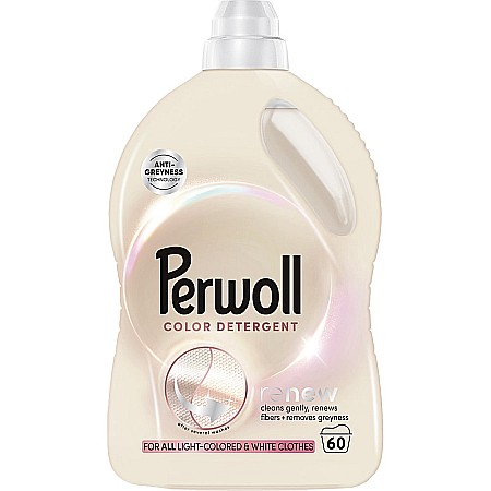 Detergent Rufe - PERWOLL Detergent Lichid Renew Light Colors 3 L (60 spalari)