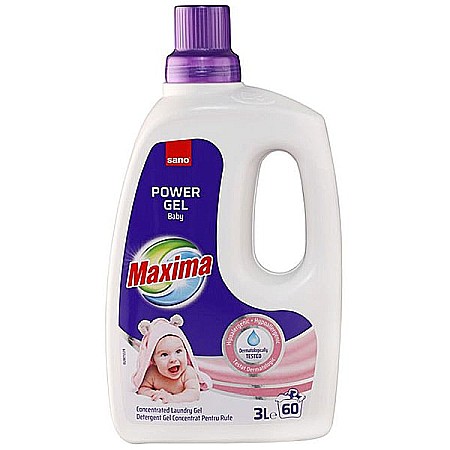 Detergent Rufe - SANO Maxima Power Gel Detergent Concentrat pt Copii Baby 3L (60 spalari)