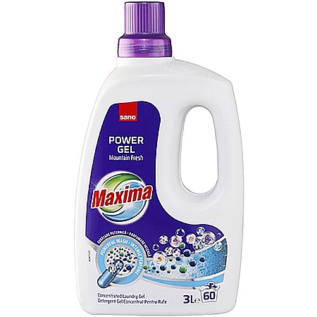 SANO Maxima Power Gel Detergent Concentrat Mountain Fresh 3L (60 spalari)