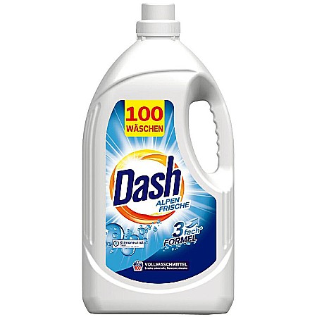 Detergent Rufe - DASH Detergent Lichid ALPEN FRISCHE pt Rufe Albe 5 L (100 spalari)