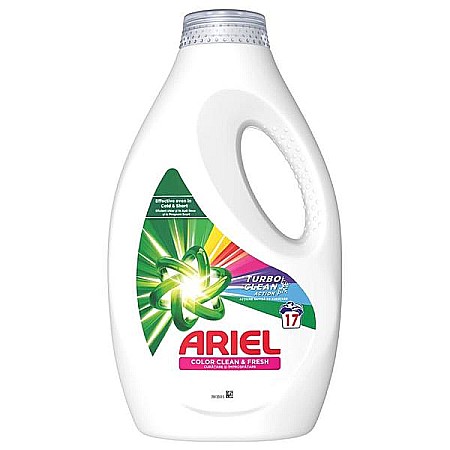 Detergent Rufe - ARIEL Detergent Lichid Color Clean & Fresh Turbo Clean Action 850 ml (17 spalari)