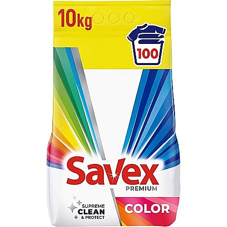 Detergent pudra - SAVEX Premium Detergent de Rufe Automat COLOR 10 Kg (100 spalari)