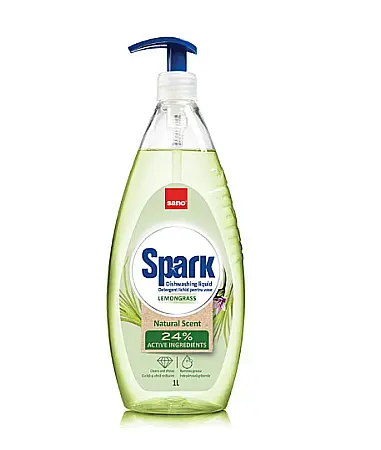 Bucatarie - SANO Spark Detergent de Vase cu pompa Lemongrass 1000 ml