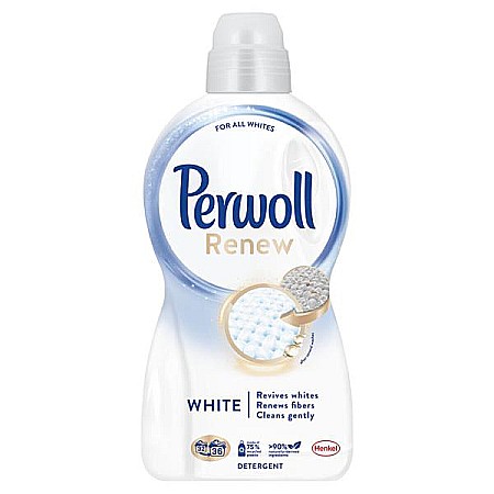 Detergent Rufe - PERWOLL Detergent Lichid Renew White 990 ml (18 spalari)
