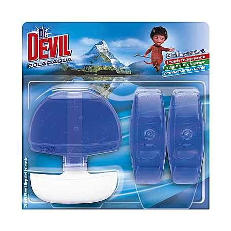 Dr. Devil Odorizant Lichid WC 3in1 Polar Aqua 3x55 ml