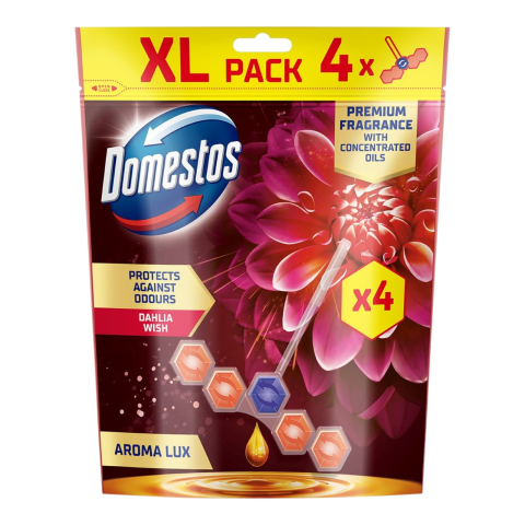 Baie - DOMESTOS Power Odorizant Toaleta Aroma Lux Dahila Wish 4 x 50 g
