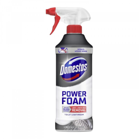 Produse de uz casnic - DOMESTOS Spray Spuma Anti Calcar pt Toaleta Power Foam 435 ml