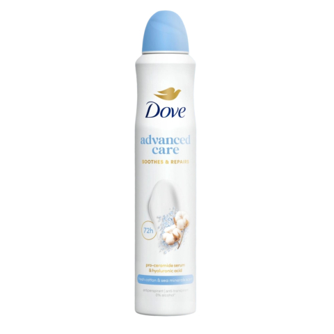 Noutati - DOVE Advanced Care Antiperspirant Spray 72H COTTON & SEA MINERALS 200 ml