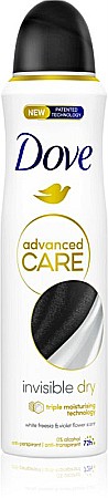Spray - DOVE Advanced Care Antiperspirant Spray 72H INVISIBLE DRY 150 ml