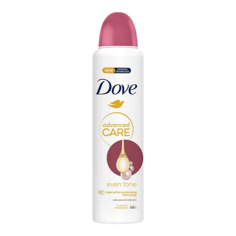 Noutati - DOVE Even Tone Antiperspirant Spray GALBENELE & Vitamina E 250 ml