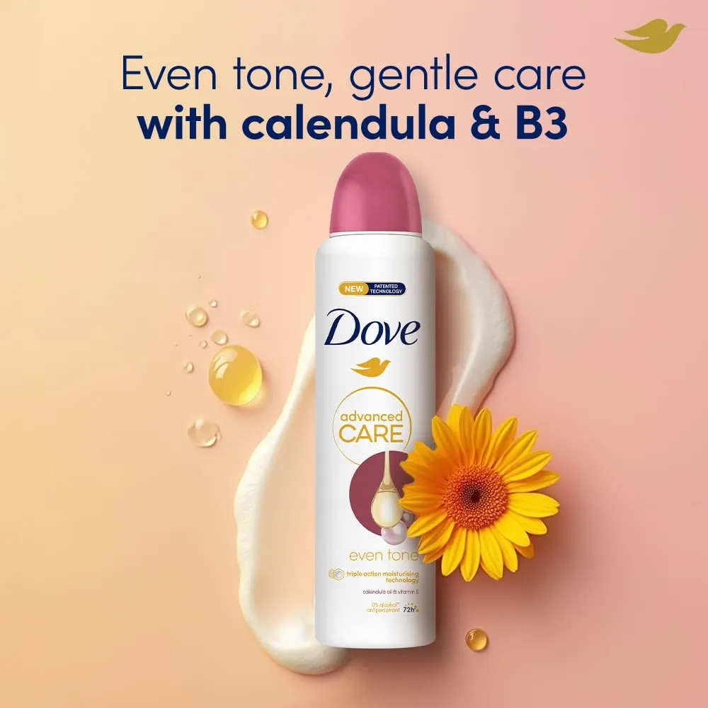 DOVE Advanced Care Spray Antiperspirant Even Tone GALBENELE & VITAMINA E 250 ml [1]