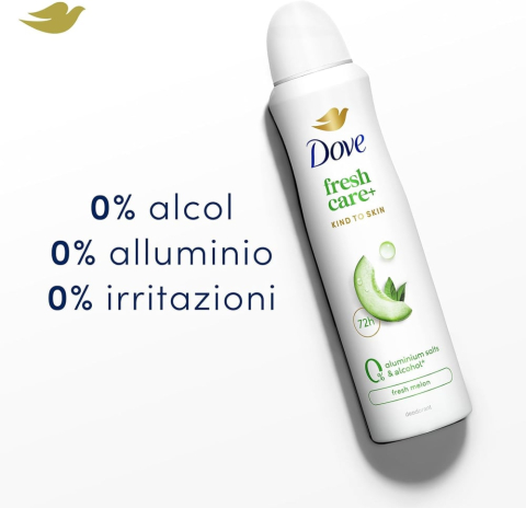 DOVE Fresh Care+ Antiperspirant Spray 0% 72H FRESH MELON 150 ml [1]