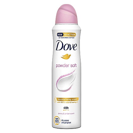 Spray - DOVE Antiperspirant Spray Powder Soft PEONY & AMBER SCENT 150 ml