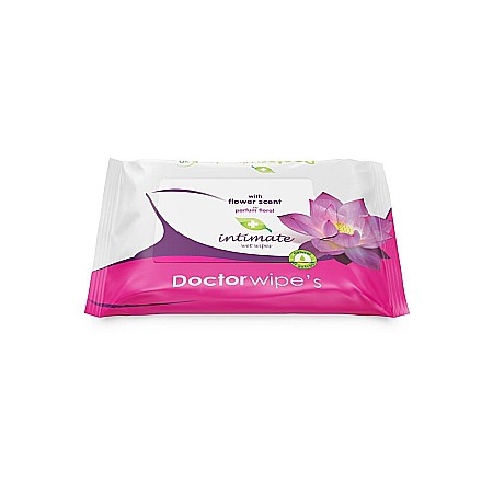 Ingrijire intima - DOCTOR WIPES Servetele Intime cu Extract de Floare de Lotus 20 buc