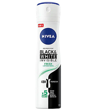 Deodorante & Parfumuri - NIVEA Spray Deodorant Antiperspirant BLACK & WHITE INVISIBLE FRESH 150 ml