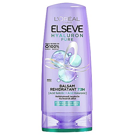 Ingrijirea parului - LOREAL ELSEVE Hyaluron Pure Balsam Rehidratant Acid Hialuronic + Acid Salicilic 72H 200 ml