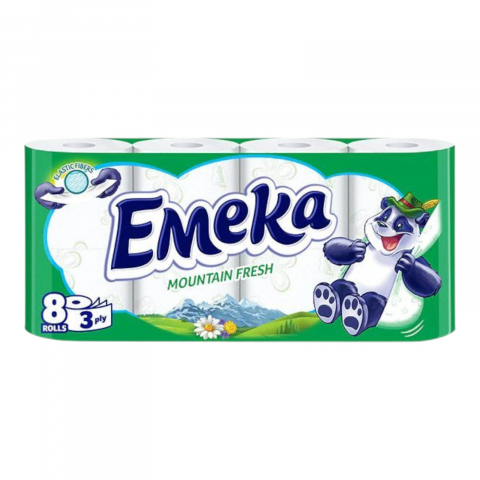 Produse de uz casnic - EMEKA Hartie Igienica MOUNTAIN FRESH 3 Straturi, 8 Role